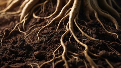 Textura de ra&iacute;ces de un &aacute;rbol. 