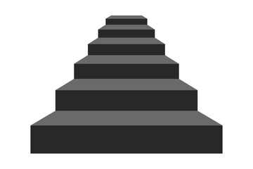 Stairs vector icon. Steps up on white background