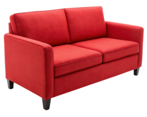 Vibrant polyester loveseat sofa adds pop of color to any living space with its stylish design