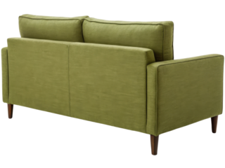Stylish polyester loveseat sofa in vibrant green color adds modern touch to any space