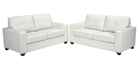 Stylish pu leather loveseat sofa set offers comfort and elegance for any living space