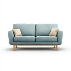 Vector art of a minimalist Scandinavian-style sofa on a clean white background