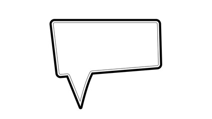 Naklejka premium Empty Speech Bubble Illustration Simple, Clean Design for Communication
