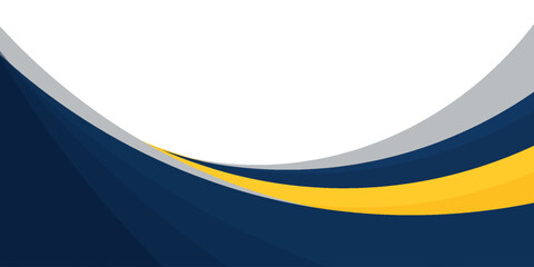 blue and yellow wavy shape background. suitable for business poster design, corporate banner, presentation, flyer, social media post. eps 10