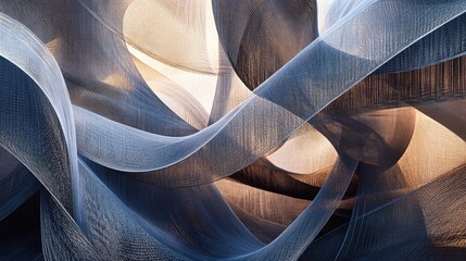 Swirls and curls interlace in a complex abstract composition. High-resolution design highlights the elegance of linework and aesthetic flow.