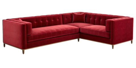 Luxurious velvet sectional sofa offers comfort and style for any living space