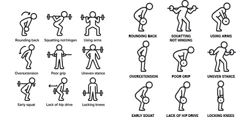 Common weightlifting mistakes with correct posture guide for safe gym workouts