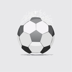 Obraz premium Black And White Soccer Ball Graphic Illustration
