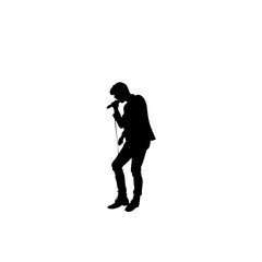 Concert Singer Silhouette - Clean Music Event Graphic