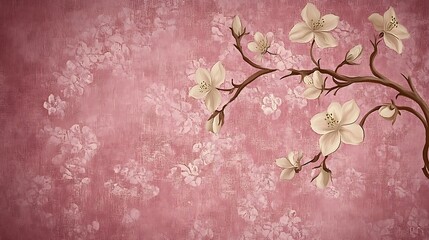 Romantic floral design on a textured background