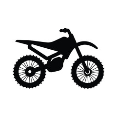 Dirt Bike Icon Vector Flat and Clean Look Isolated