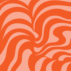 Vibrant abstract background with retro wavy lines in psychedelic and groovy 70s style. Colorful curved stripes create a dynamic, flowing composition perfect for vintage-inspired design, music posters,