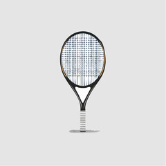 Minimalist Tennis Racket Illustration