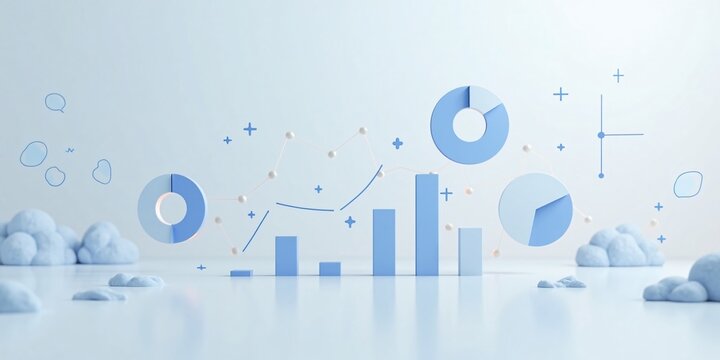  Stock Chart, Global economy abstract background with curved trend lines, stock chart, Rising Arrow Pattern
