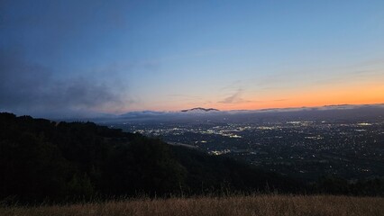 sunset over the city