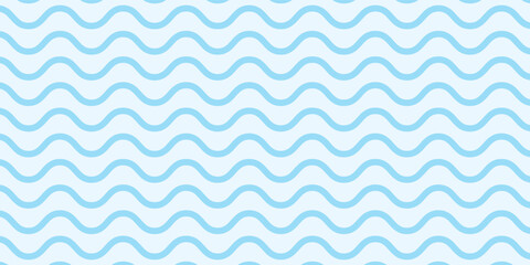 Seamless Wave Pattern, Hand drawn water sea vector background. Wavy beach print, curly grunge paint lines, wave