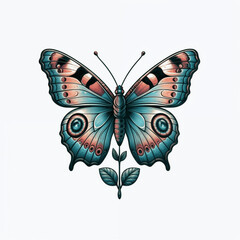 butterfly on white background