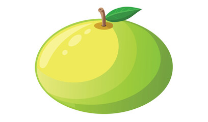 Fresh green grapefruit illustration isolated