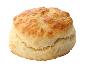 Fluffy Buttery Biscuit Freshly Baked Isolated on Transparent Background