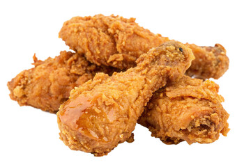 Golden Crispy Fried Chicken Ready to Eat Isolated on Transparent Background