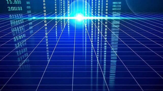 Abstract digital grid pattern