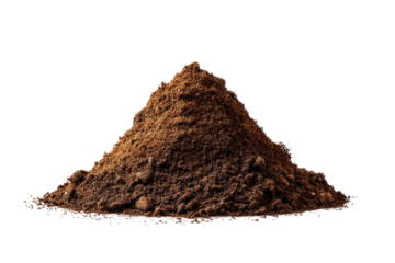 PNG Rich organic soil pile on black background for gardening and farming