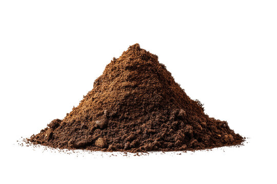 PNG Rich organic soil pile on black background for gardening and farming