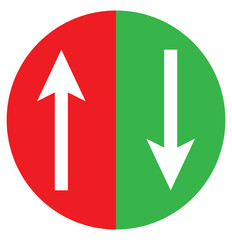 Up and down long arrows, Long arrow vector icon. vector illustration. Up and down long arrows, Long arrow vector icon. vector illustration. eps 10