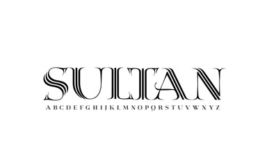 Elegant Sultan Font Displaying Uppercase Letters A-Z