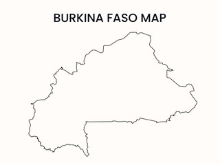 Obraz premium Map of Burkina Faso, Burkina Faso Map Vector Illustration. 