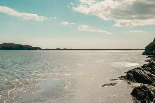 Sea lake in prt meiron, wales england