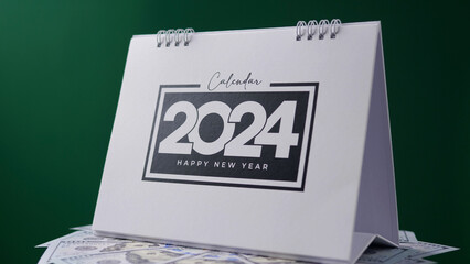 Calendar 2024 Work schedule and time, free space for notes, studio photos