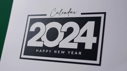 Calendar 2024 Work schedule and time, free space for notes, studio photos