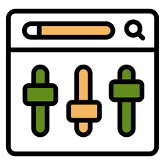 Website icon set. Containing web design, internet, content, SEO, hosting, server, homepage and e-commerce icon. Solid icon collection. Vector Website Interface thin line icons. See Less

