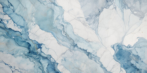 Beautiful abstract blue and white marble luxurious wall grunge background. Blue marble stone wall texture.	