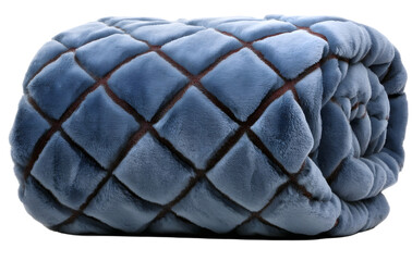 A plaid blanket isolated on a transparent background, perfect for clipart and design projects, showing detailed fabric texture and pattern
