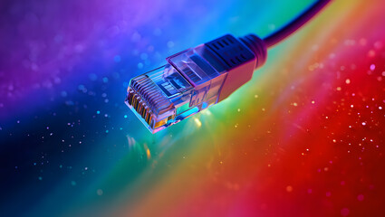 Network cable connection technology digital data internet