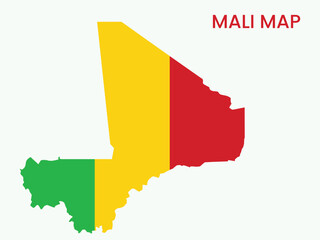 Map of Mali, Mali Map Vector Illustration.