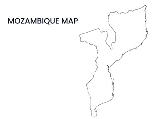 Map of Mozambique, Mozambique Map Vector Illustration.
