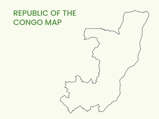 Map of Republic of the Congo, Republic of the Congo Map Vector Illustration. Republic of the Congo