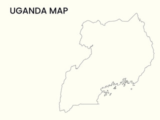 Map of Uganda, Uganda  Map Vector Illustration.