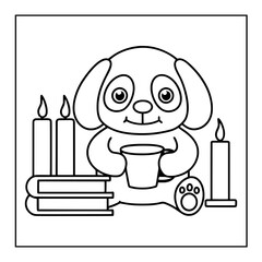 cartoon dog coloring pages for kids