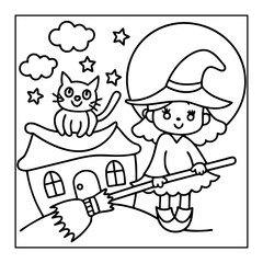 Fototapeta premium cartoon dog coloring pages for kids