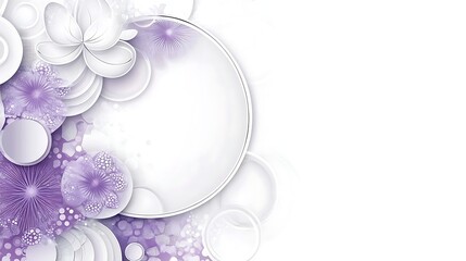 Delicate floral design with circles