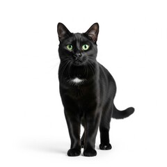 Fototapeta premium black cat on white background