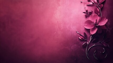 Elegant floral design on a mauve background