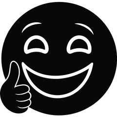 Winking face emoji giving thumbs up icon