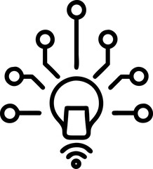 smart business vector outline icon on white or transparent background