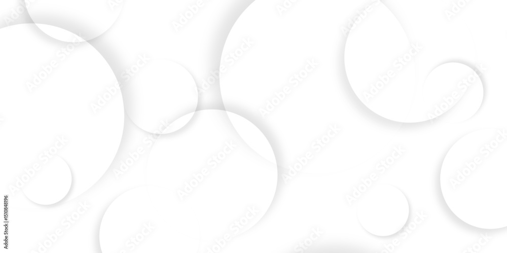 Poster abstract background with circle white abstract geometric background with soft light white paper circ