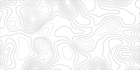 Ocean topographic line map with curvy wave isolines vector illustration. Abstract topographic contours map background, Vector contour topographic map. Cartography texture abstract banner use.	